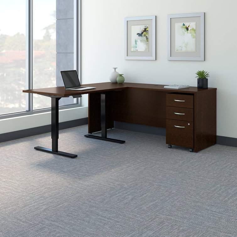 Bush Business Furniture Height Adjustable LShape Standing Desk